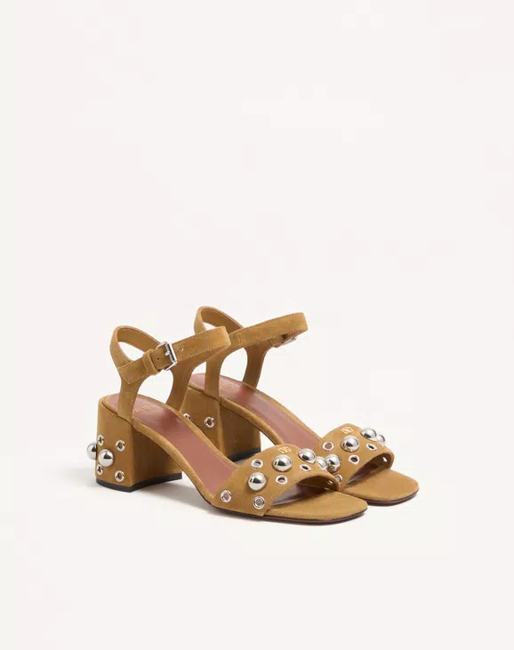Valentino Nellcôte Crust Leather Sandal 60Mm - Image 6